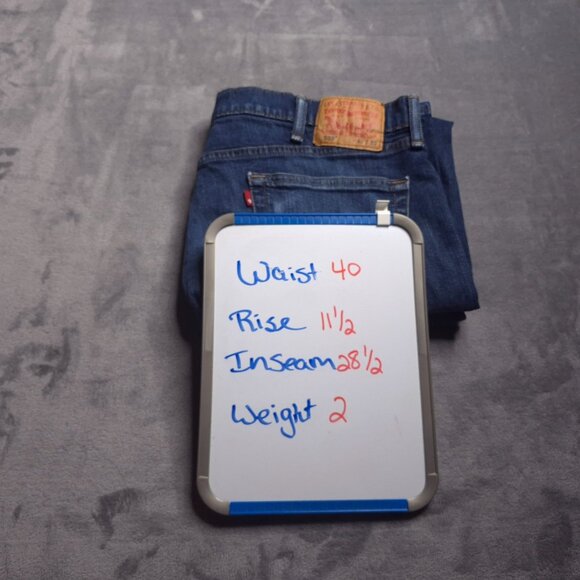 Levis 559 Mens Relaxed Straight Fit Jeans 40 Medium Wash Distressed - Picture 9 of 9